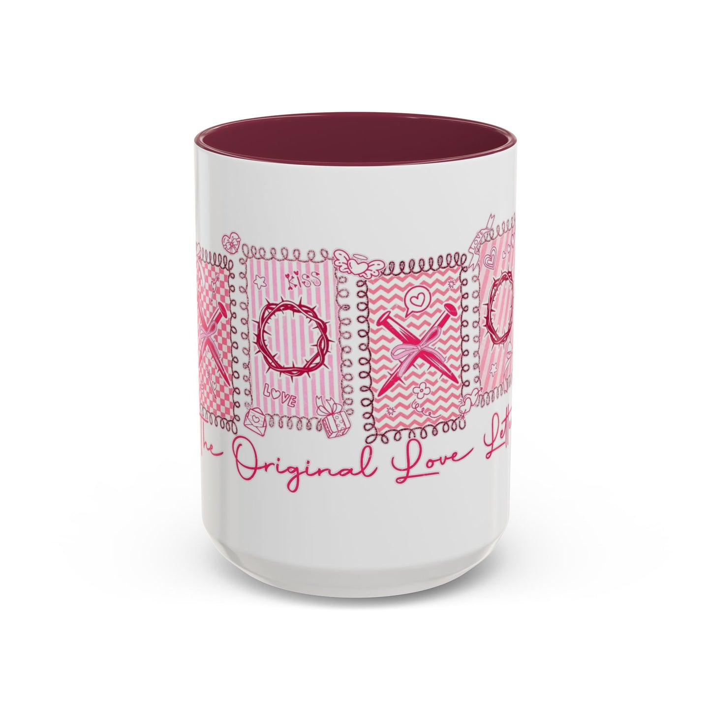 Love Letters XOXO Ceramic Mug — Colorful 11oz & 15oz Coffee Cup