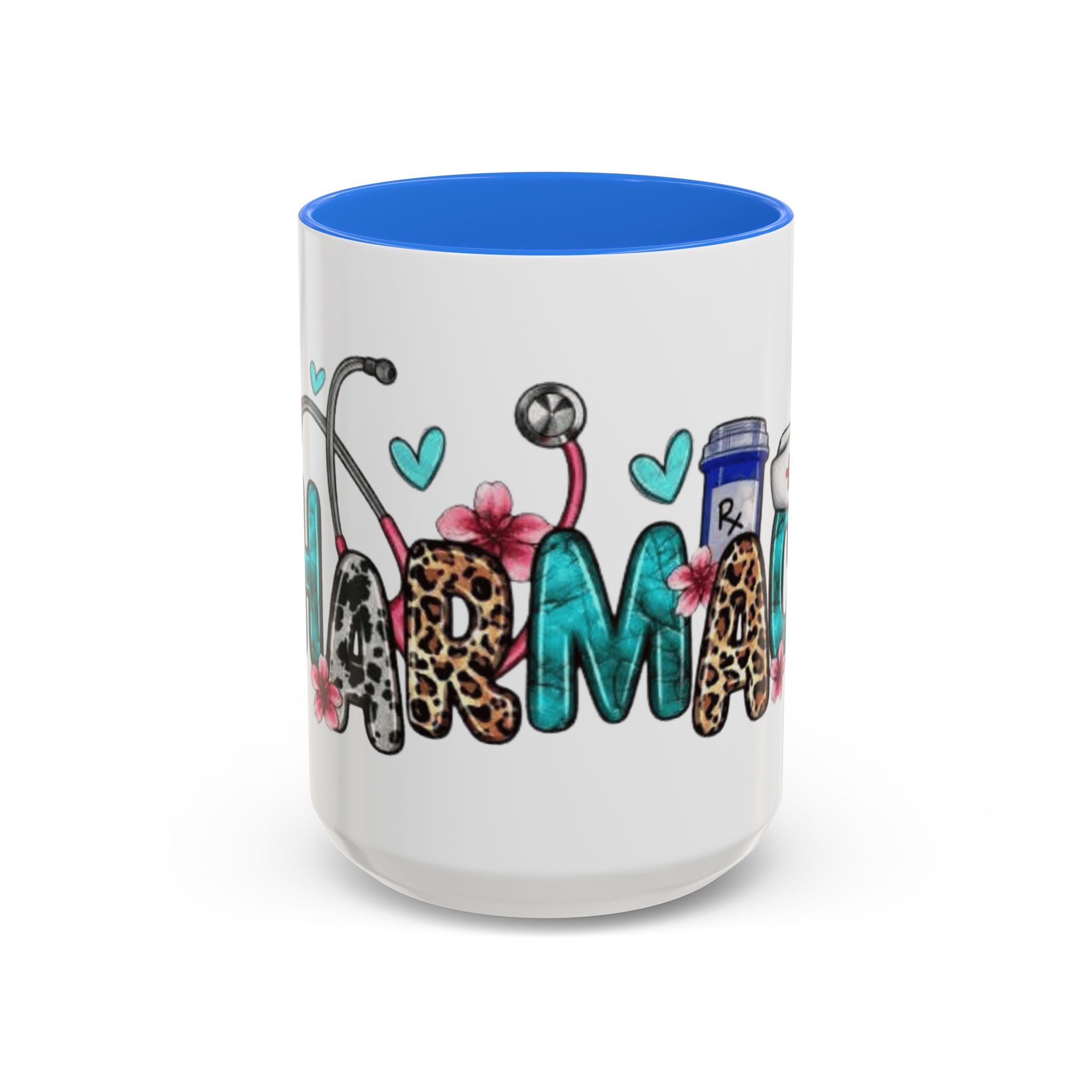 Pharmacy Nurse Coffee Mug — Cute Leopard & Teal Medical Design (11oz/15oz)Christmas mug for all healthcare heroes