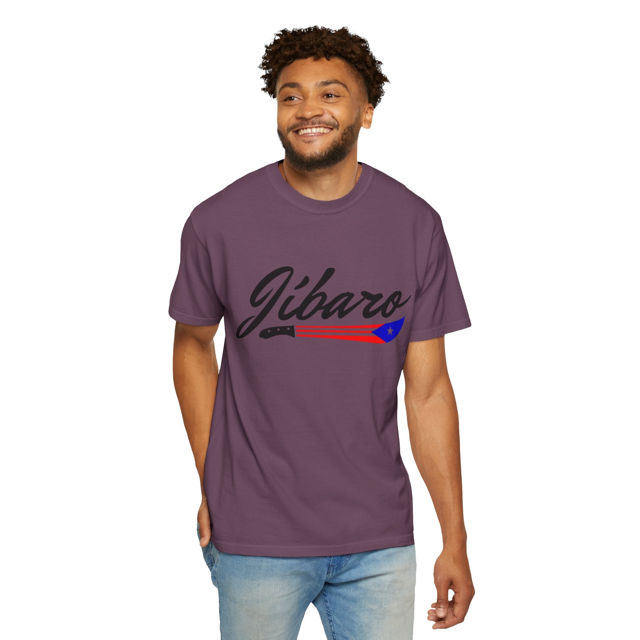 T-Shirt  "Jíbaro" Puerto Rican Heritage Tee (Back Machete  Sombrero de Paja Design) Puerto Rico’s Navidades