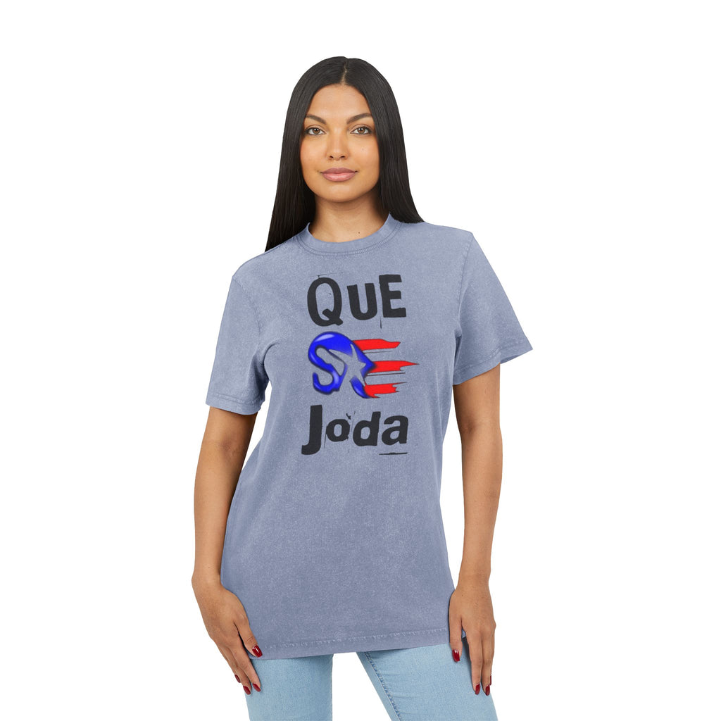 Que S Joda Acid-Wash Graphic Tee
