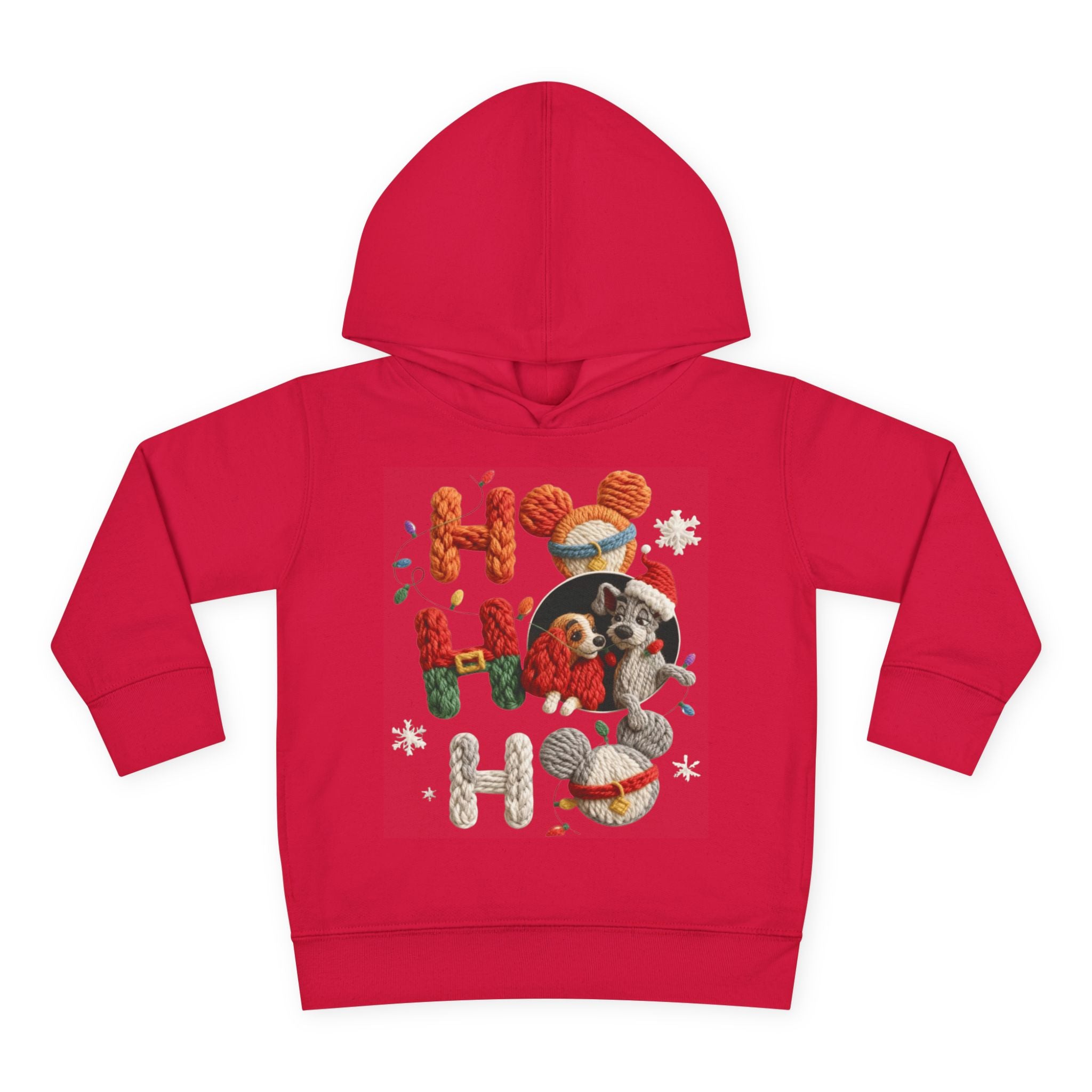 Toddler Hoodie "Ho Ho Ho" Festive Raccoon Christmas Pullover