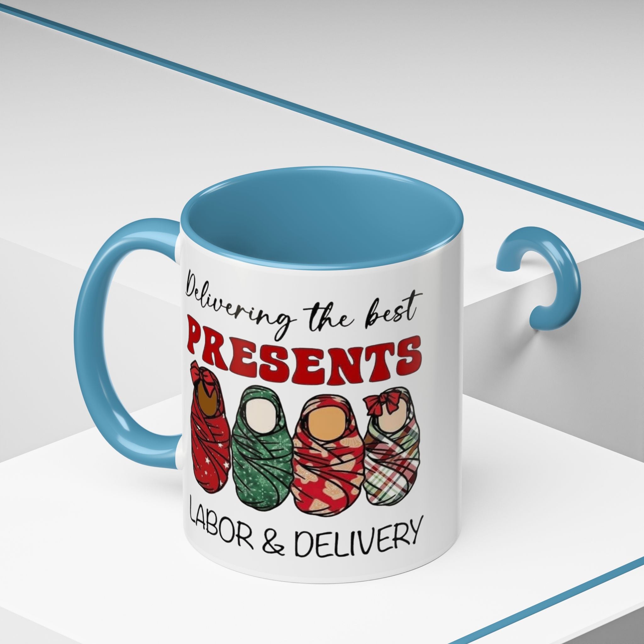 Christmas Presents Delivery Coffee Mug — "Delivering the Best Presents" Accent Mug Medical Christmas Mug,