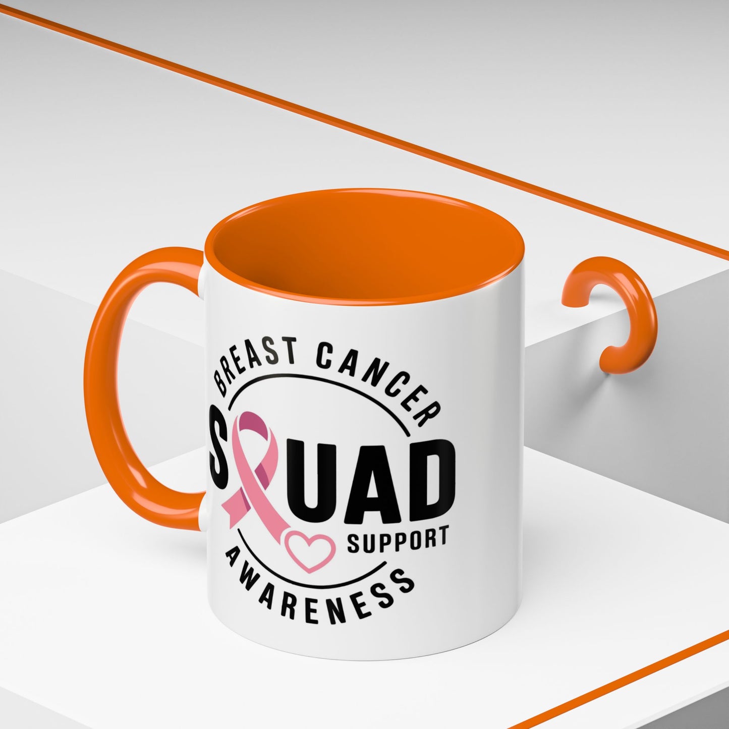 Breast Cancer Awareness Coffee Mug - Support Your Squad