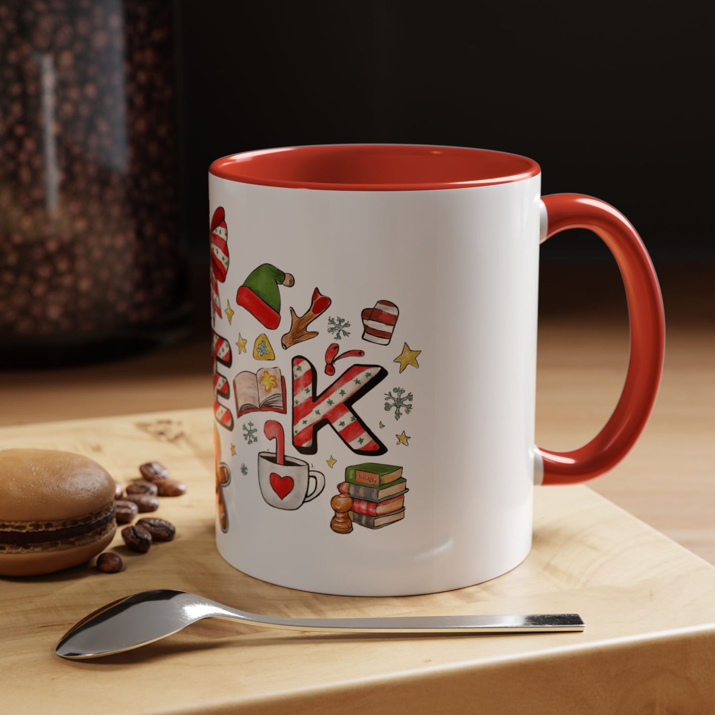 Holiday Teacher Coffee Mug 'PRE-K' Festive Gingerbread & Candy Cane Design (11/15oz) School Staff Christmas Mug Collection