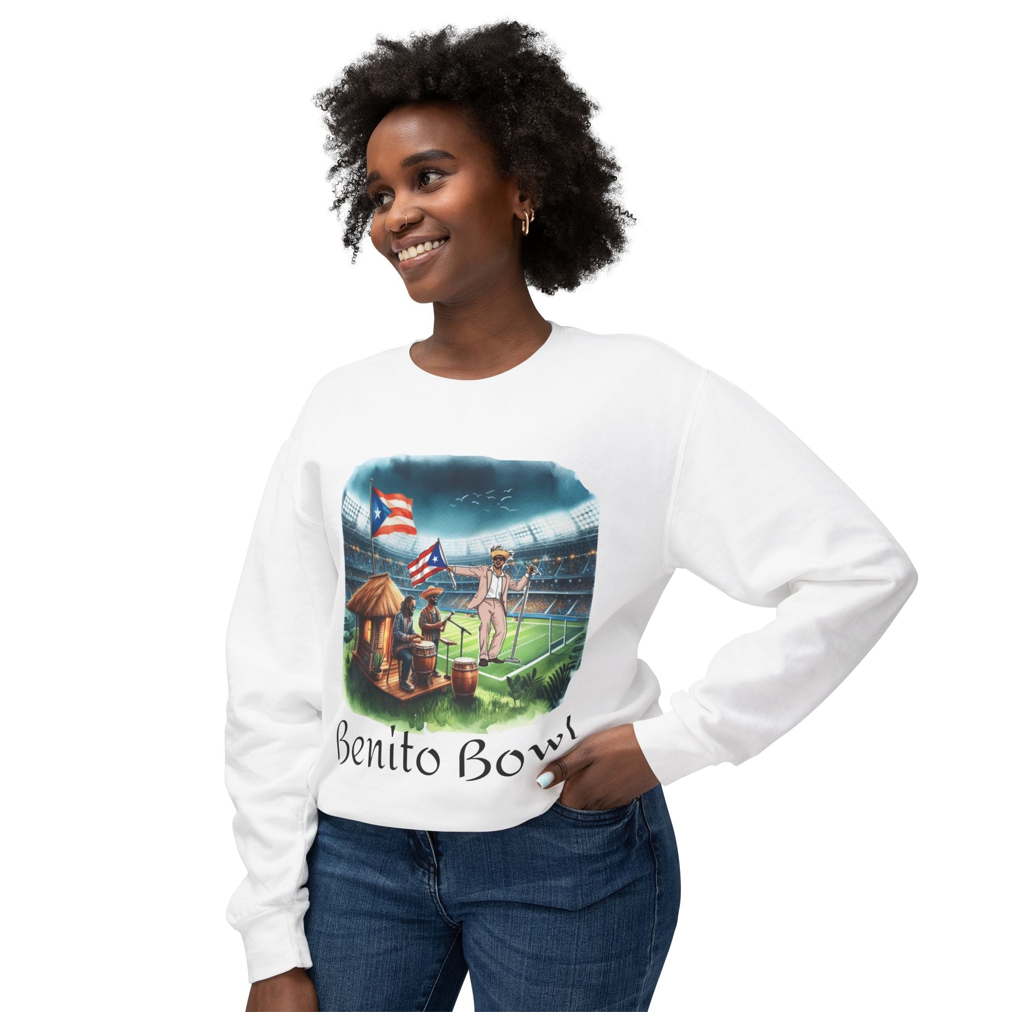 Benito Bowl Sweatshirt  Puerto Rican Tailgate SuperBowl Crewneck