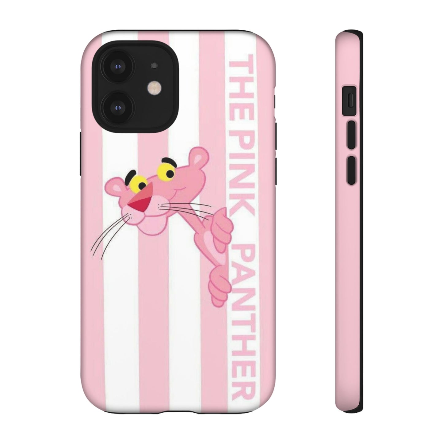 Pink Panther Tough Case Retro Striped Phone Case with "The Pink Panther" Design