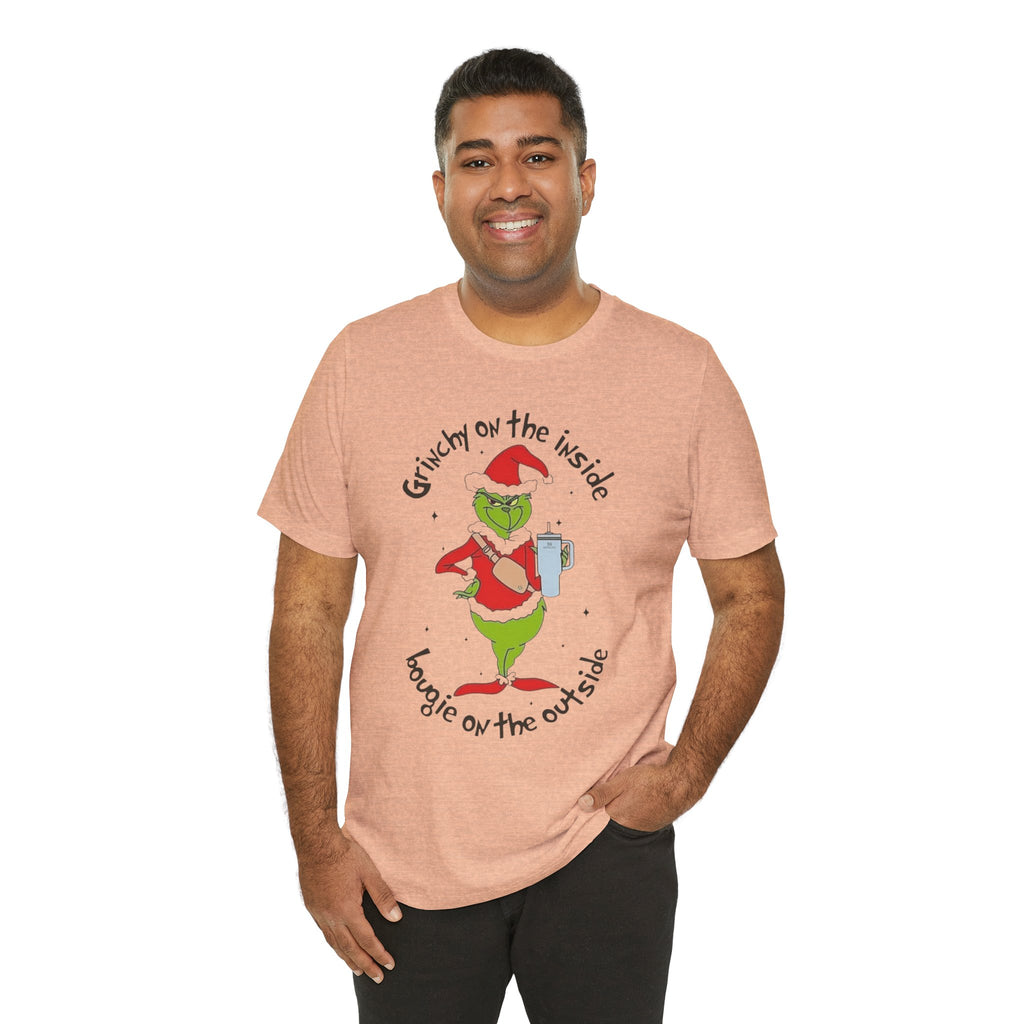 Grinch-Inspired Holiday Tee: 'Grinchy on the Inside, Boogie on the Outside'