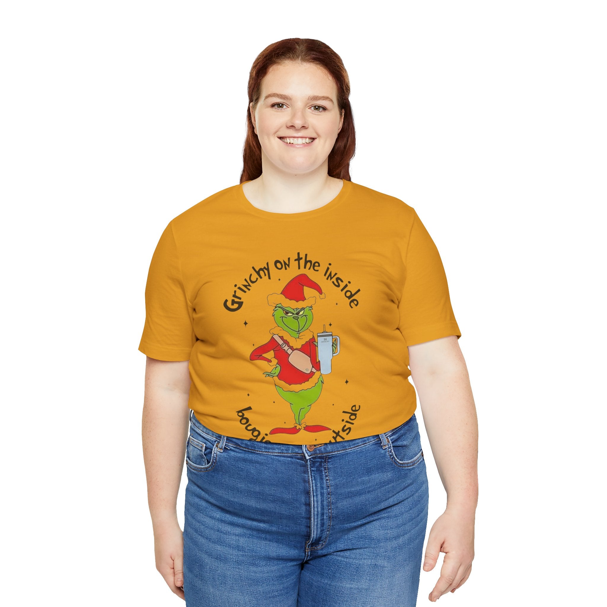 Grinch-Inspired Holiday Tee: 'Grinchy on the Inside, Boogie on the Outside'