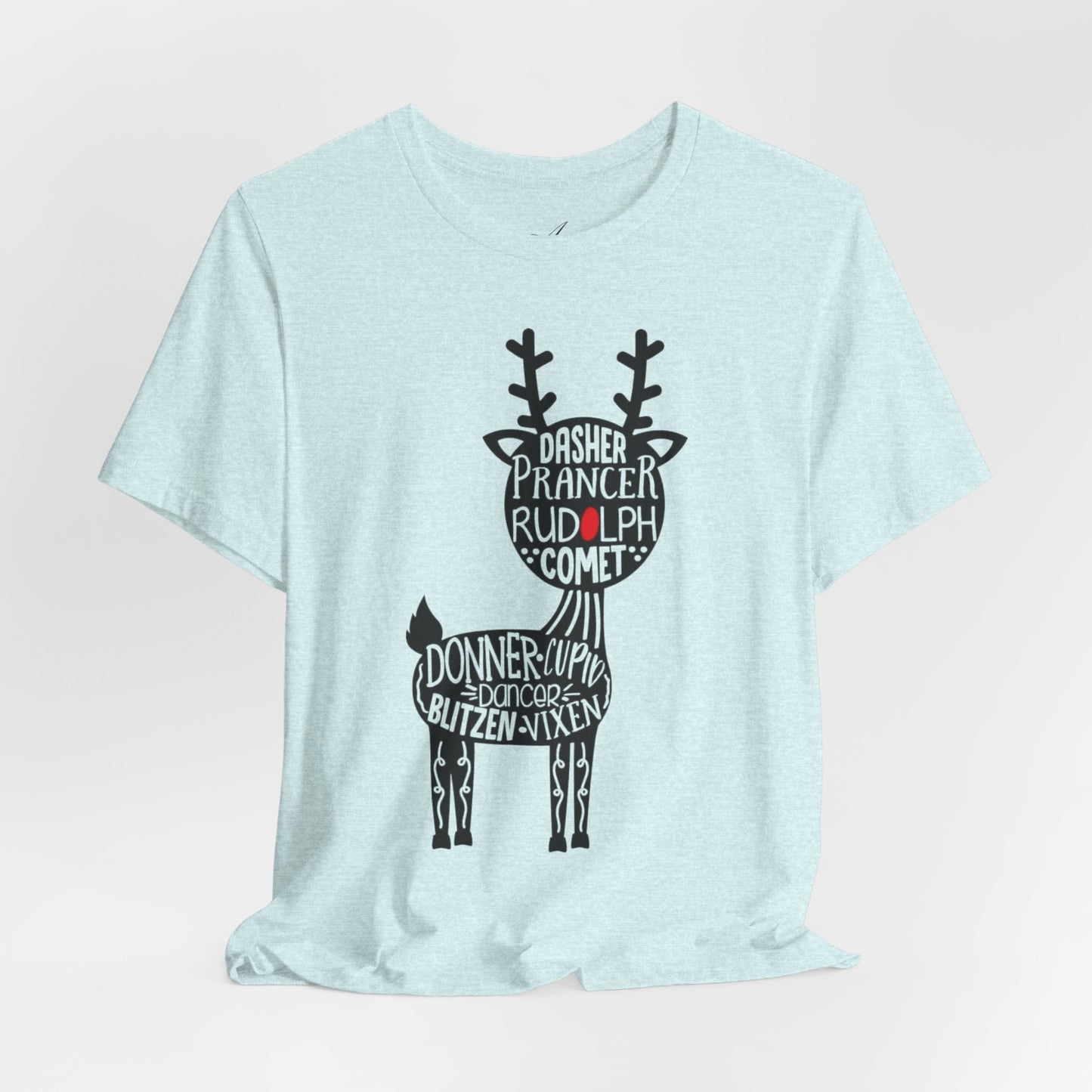 Christmas Reindeer Graphic Tee - Unisex Jersey Short Sleeve Shirt