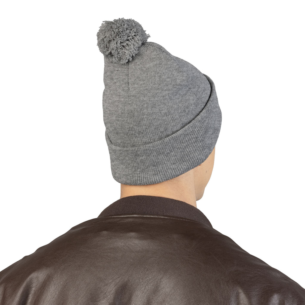 Toy Story Embroidered Pom-Pom Knit Cap Humor Cuffed Beanie – Warm, Soft & Sassy Winter Hat