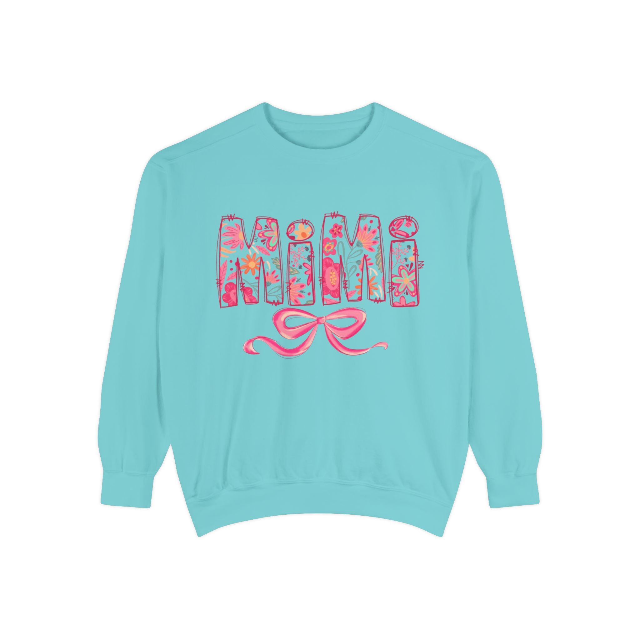Mama Floral Sweatshirt  Pink Floral 'MAMA' Design with Bow