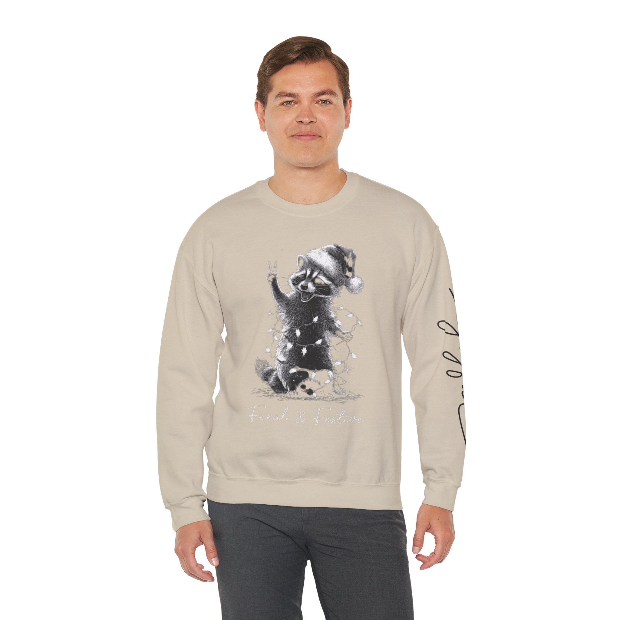 Holiday Raccoon Crewneck Sweatshirt Christmas Tshirts and sweaters,