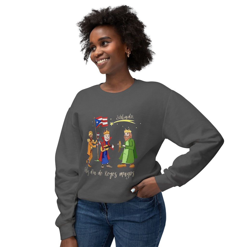 Three Kings Sweatshirt  'Feliz Día De Los Reyes Magos' Holiday Crewneck Christmas T-shirts and sweaters