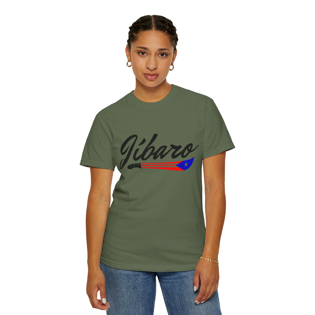 T-Shirt  "Jíbaro" Puerto Rican Heritage Tee (Back Machete  Sombrero de Paja Design) Puerto Rico’s Navidades