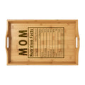 Bamboo Serving Tray — “MOM Nutrition Facts” Engraved Breakfast & Gift Tray