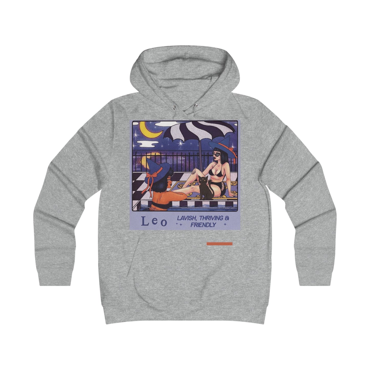 Spooky Vibes Only Astrology Leo Hoodie, Cozy College Sweatshirt, Zodiac Sign Apparel, Cute Casual Wear, Gift for Astrology Lovers, Trendy Fashion