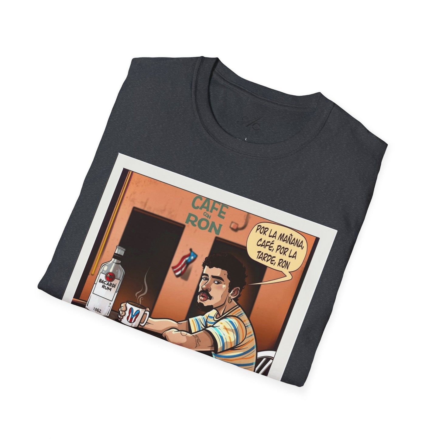 POR LA MANANA CAFE  Coffee Lovers, Casual Wear, Unisex Fashion Proud Puerto Rican Tee  Puerto Rican Heritage Shirt