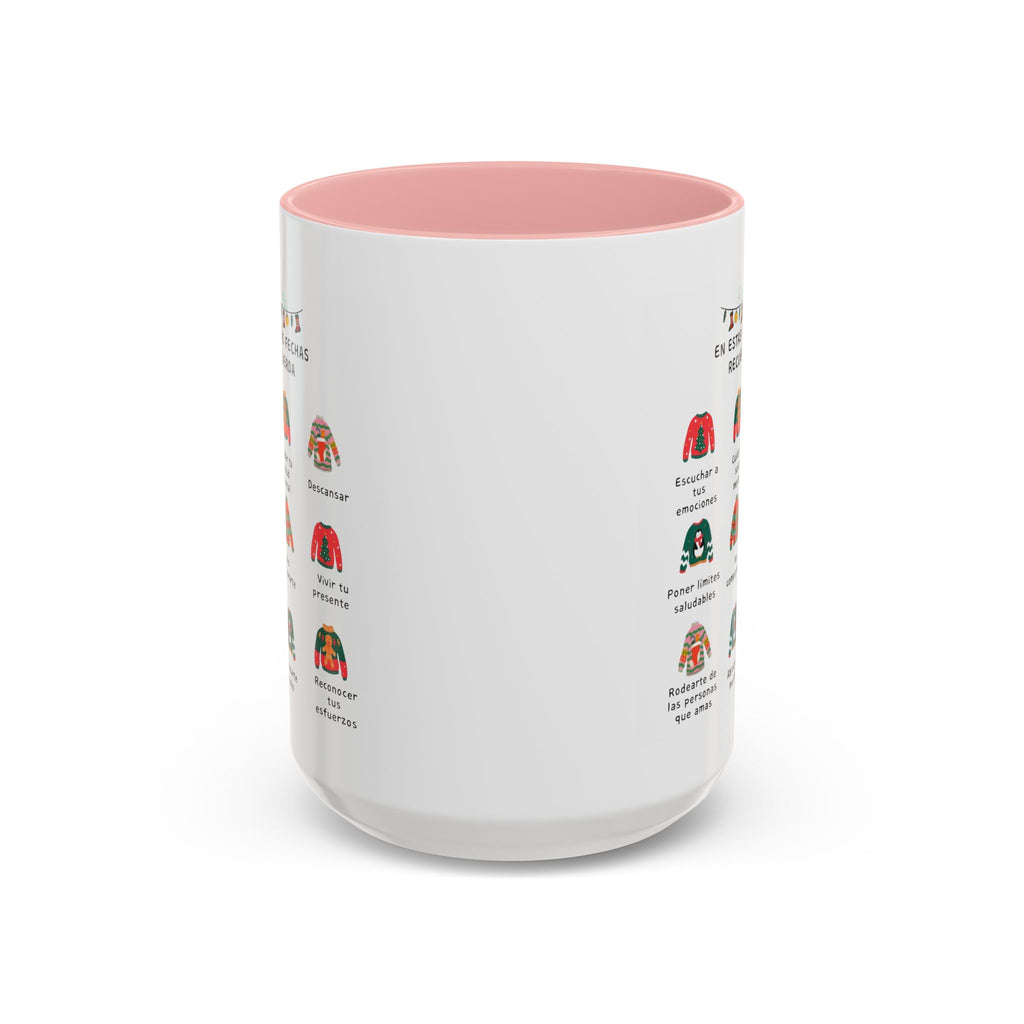 Coffee Mug — 'En Estas Fechas Recuerda' Holiday Sweater Reminder Accent Mug (11/15oz)
