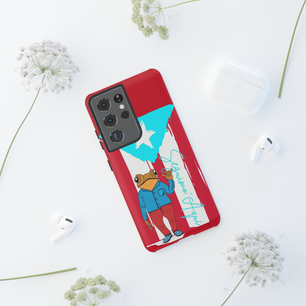 Puerto Rican Flag Frog Design ("Señorita Hops")Phone Case Isla del Encanto Phone Case – Puerto Rican Style