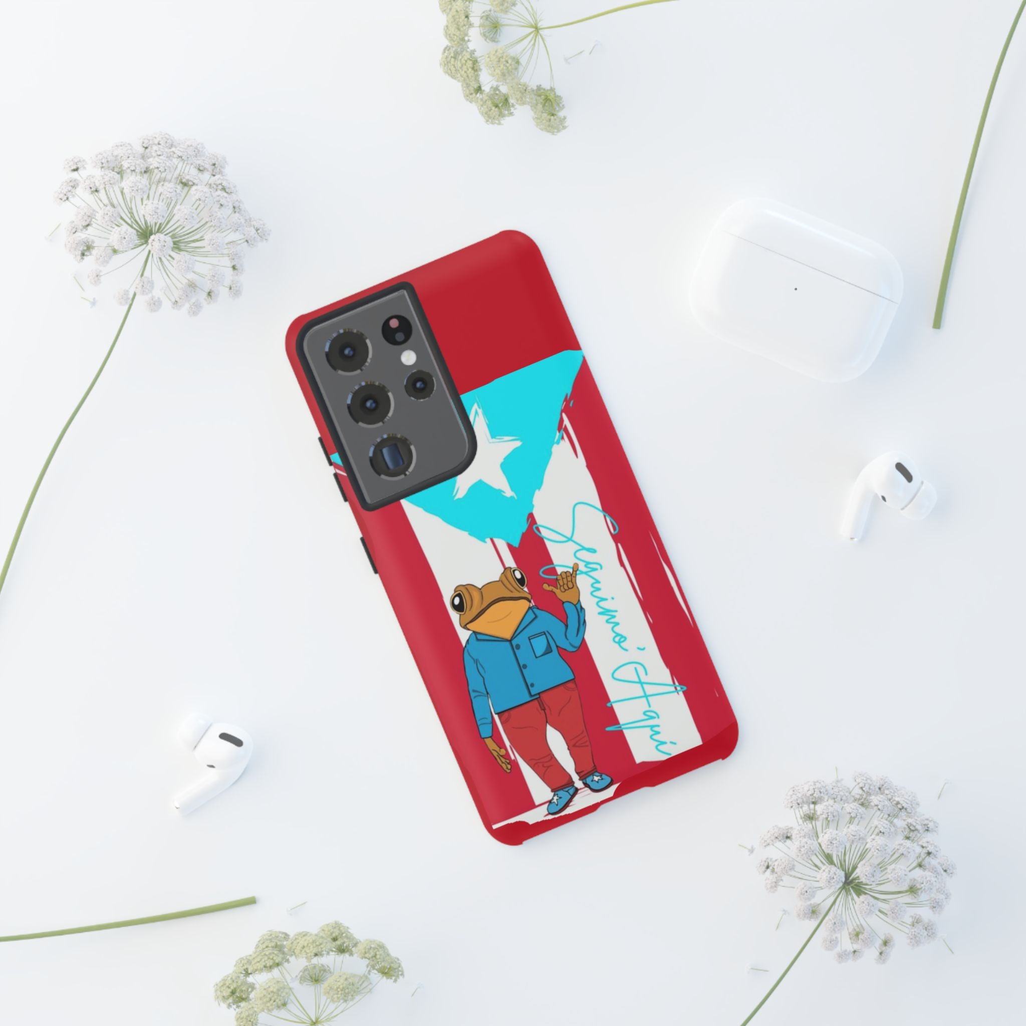 Puerto Rican Flag Frog Design ("Señorita Hops")Phone Case Isla del Encanto Phone Case – Puerto Rican Style