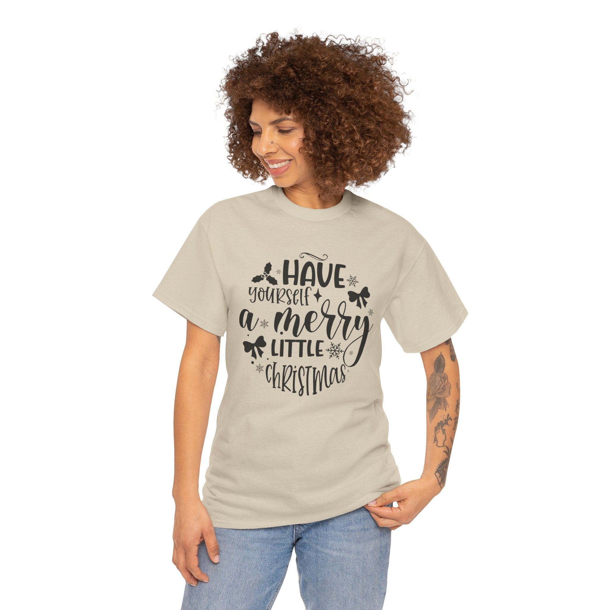 Merry Christmas Cotton Tee Holiday Graphic Tees & Cozy Festive Wear