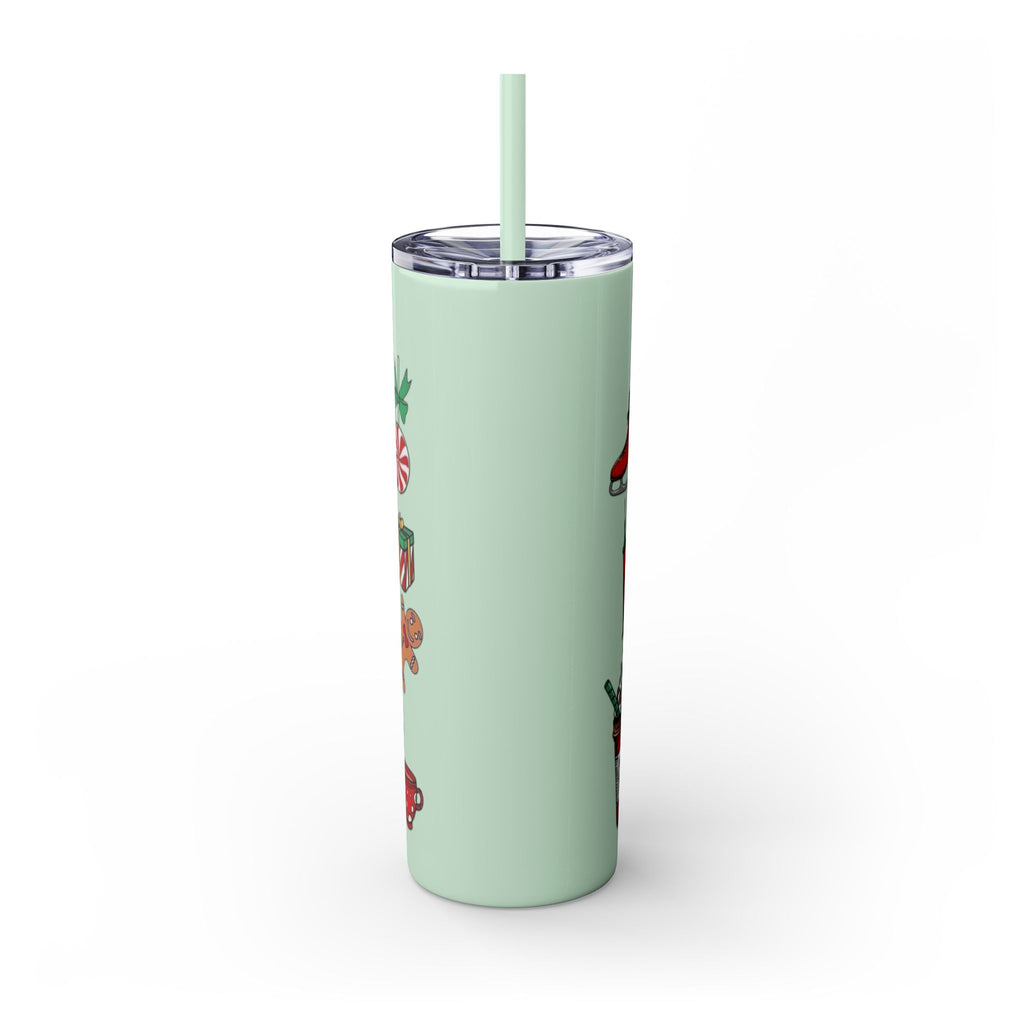 Emergency Department Nurse Christmas Skinny Tumbler - 20oz Holiday Medical Travel Cup with Straw Medical Christmas Mug
