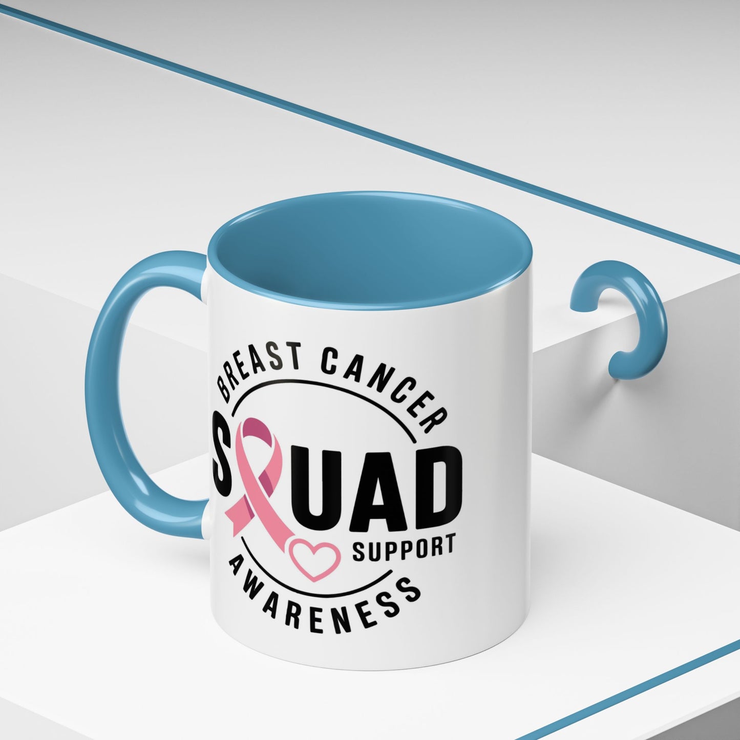 Breast Cancer Awareness Coffee Mug - Support Your Squad