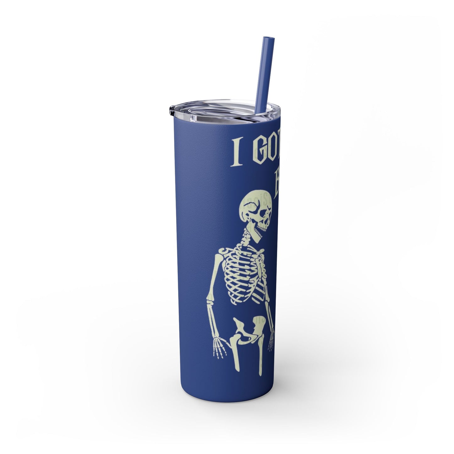 Halloween Skeleton-Themed Tumbler, Got Your Back Drinkware, I Got Your Back Skinny Tumbler, Cute Gifts for Halloween, Fun Vibes for Parties