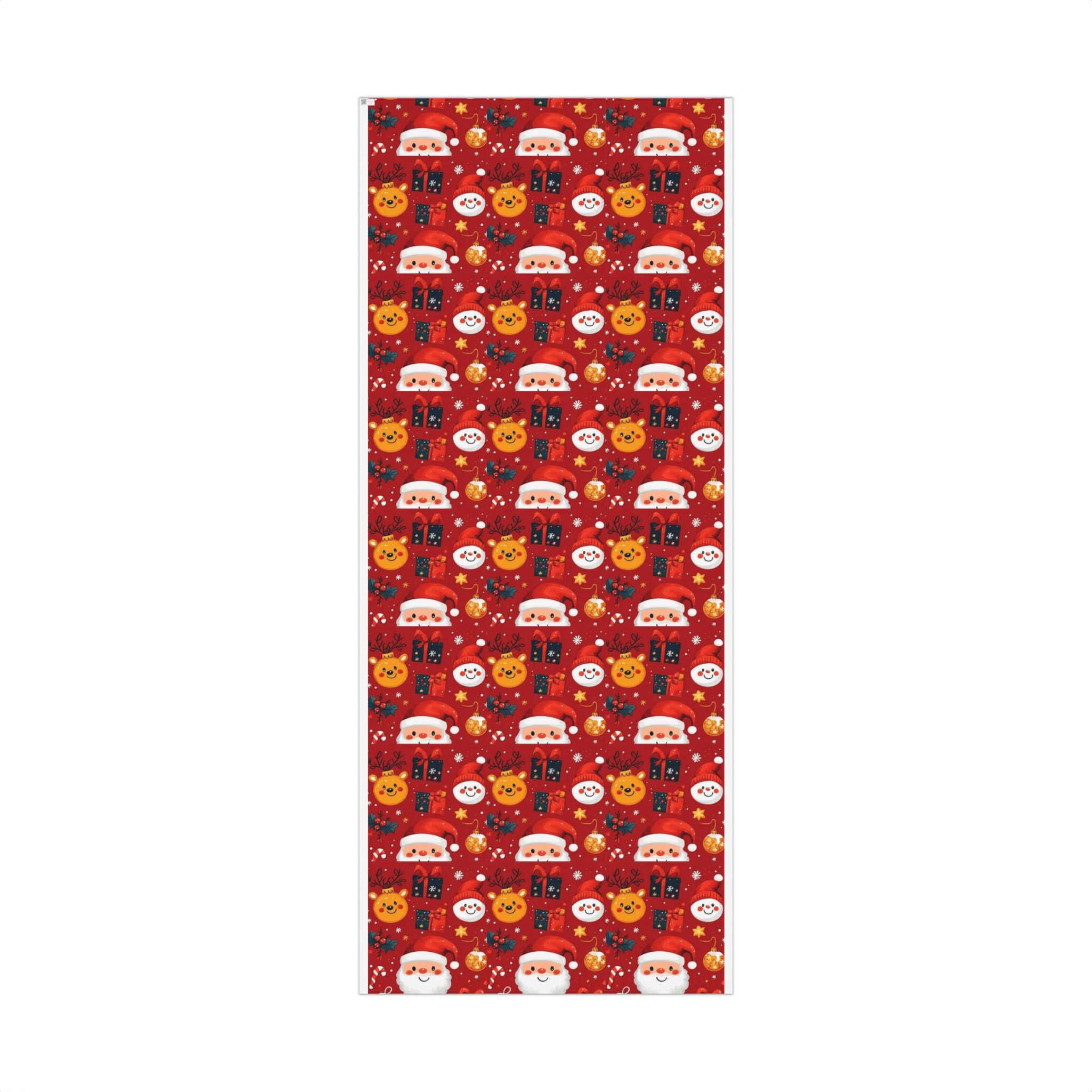 Christmas Wrapping Paper - Santa, Snowman & Reindeer Holiday Gift Wrap Festive Wrapping Paper