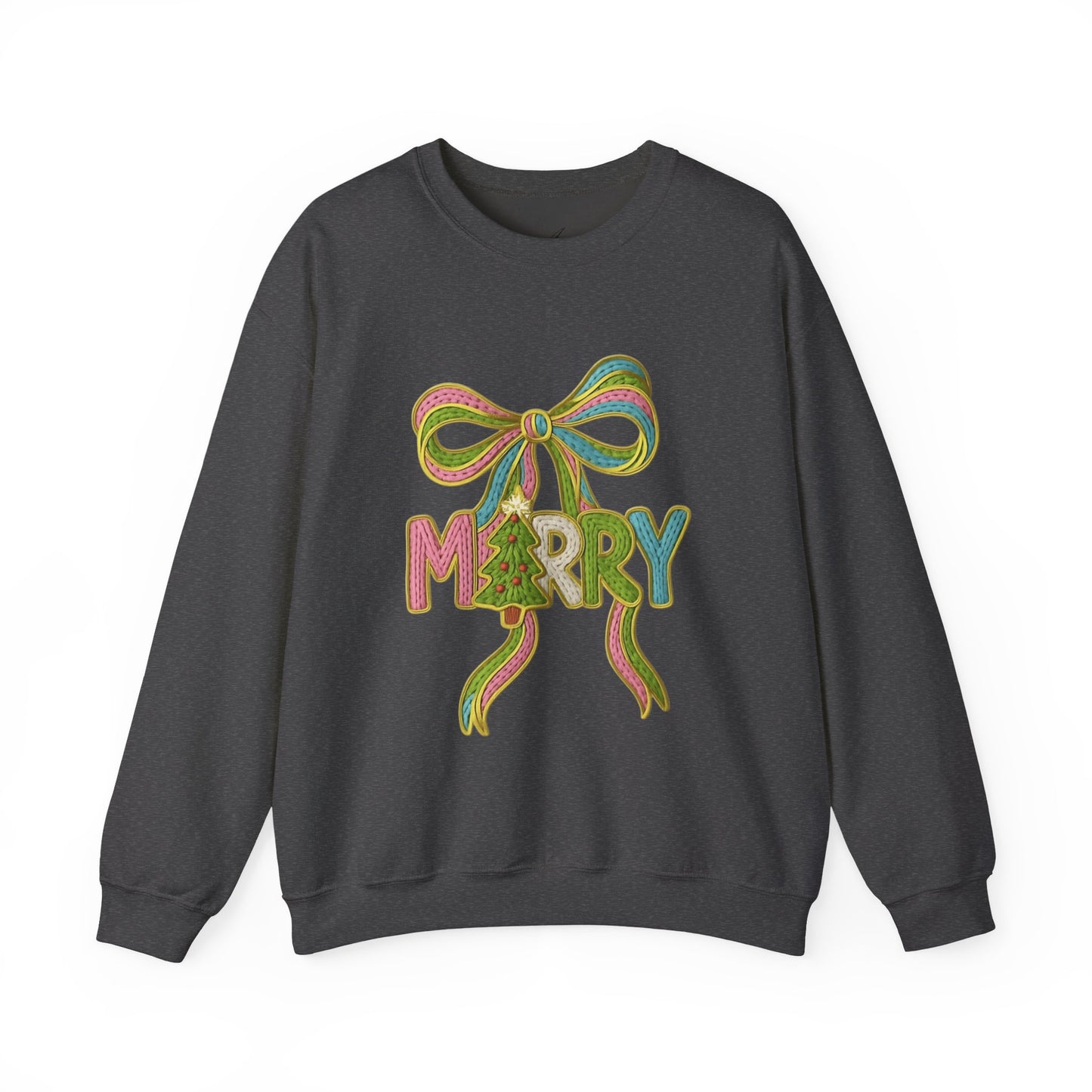 Festive Holiday Designs and Quotes Candy Christmas Tree Sweatshirt — Holiday Candyland Crewneck