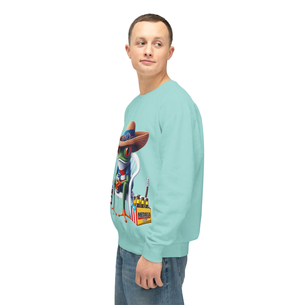 Coqui in Sombrero Crewneck Sweatshirt Puerto Rico’s Navidades