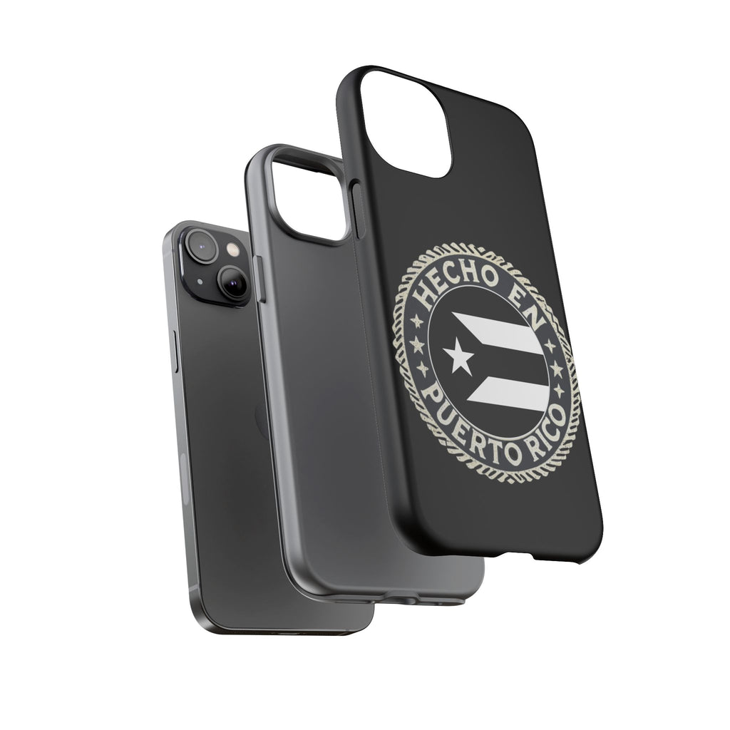 Hecho en Puerto Rico Phone Case  Puerto Rican Flag Emblem Tough Protective Cover