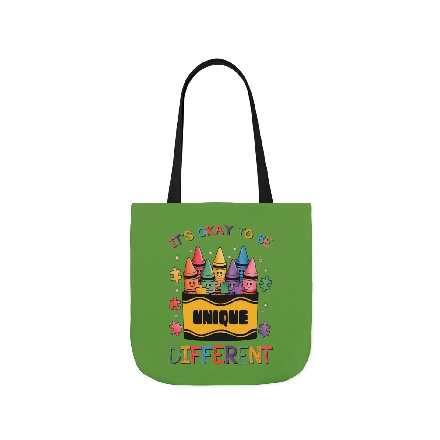 Autism Awareness & Pride Collection Unique Canvas Tote Bag with Colorful Castle Design