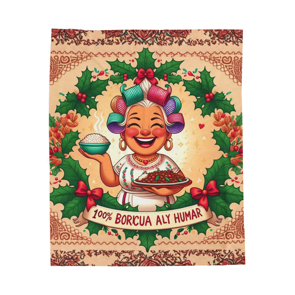 Loving blanket made just for GrandmaVelveteen Plush Blanket  100% Boricua Holiday Kitchen Mama Design