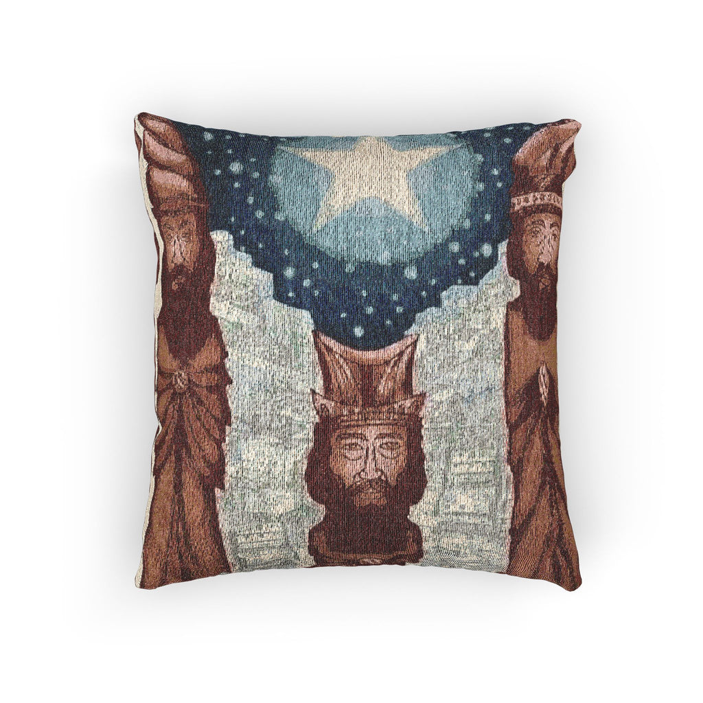Puerto Rico Culture Pillow  Vintage Flag & Statue Tapestry Throw Pillow