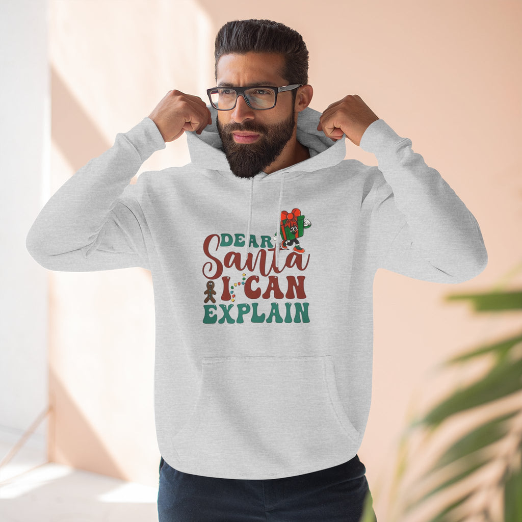 Christmas Hoodie “Dear Santa I Can Explain” Funny Holiday Pullover Christmas T-Shirts and Sweatshirts Collection