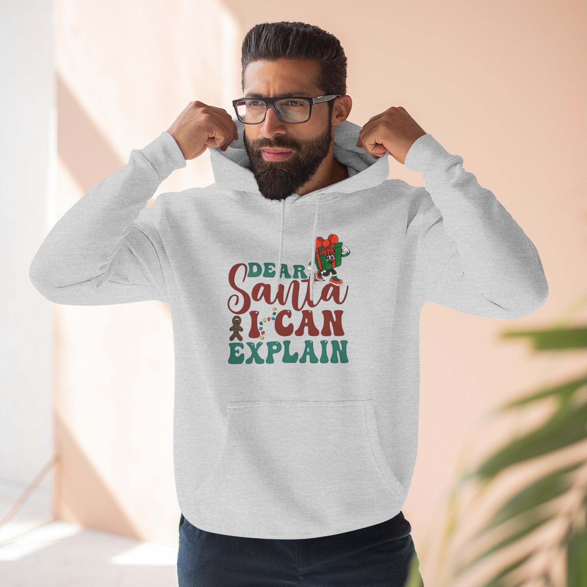 Christmas Hoodie “Dear Santa I Can Explain” Funny Holiday Pullover Christmas T-Shirts and Sweatshirts Collection