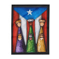 Puerto Rican Flag Nativity Fleece Blanket Three Kings Day Navidad Boricua