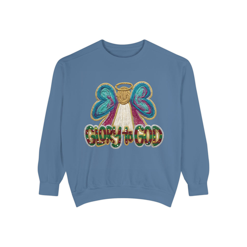 Glory to God Angel Sweatshirt Christmas Holiday Collection  Festive T-Shirt & Sweater