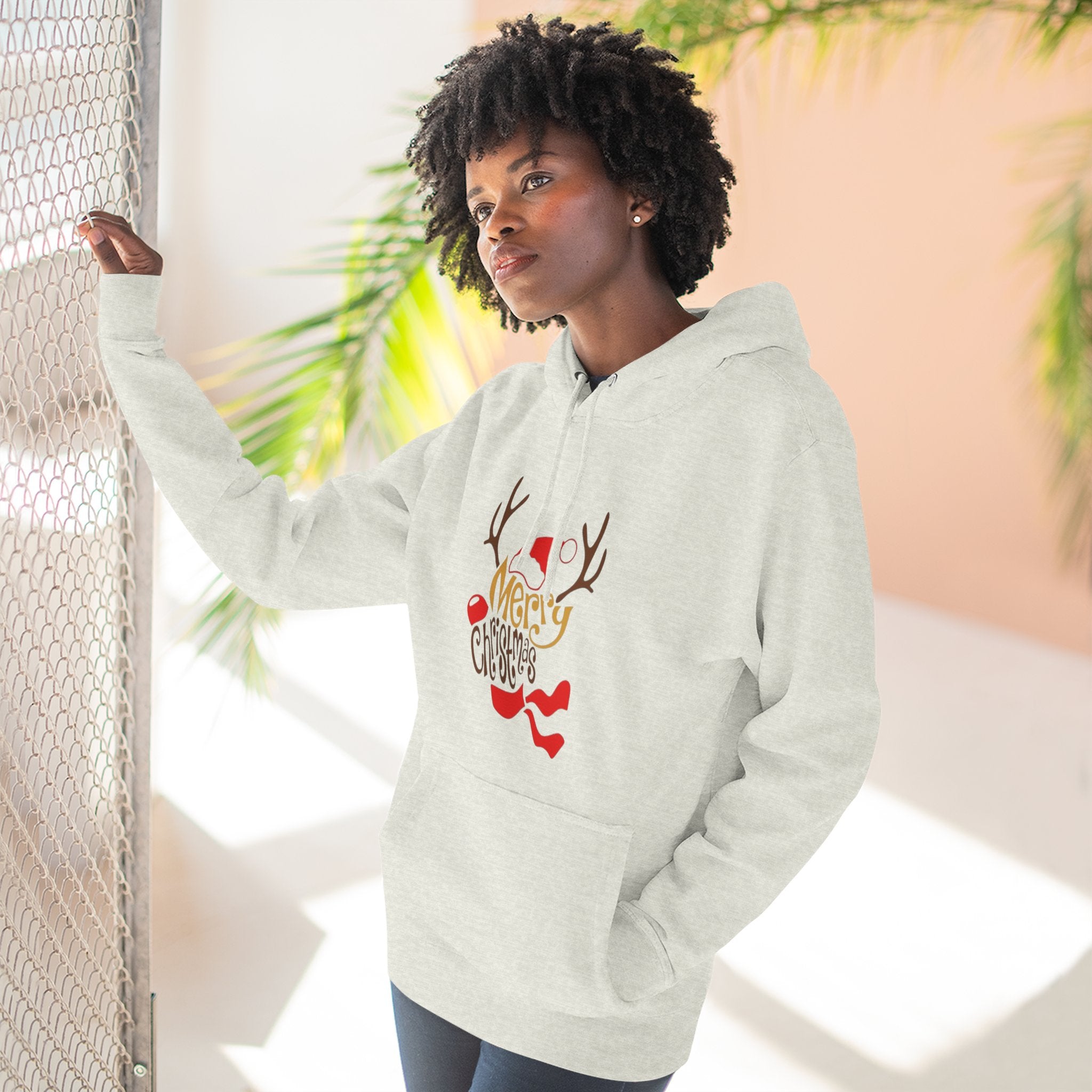 Holiday Apparel | Christmas Tees & Sweatshirts with Festive Quotes Merry Christmas Fleece Hoodie
