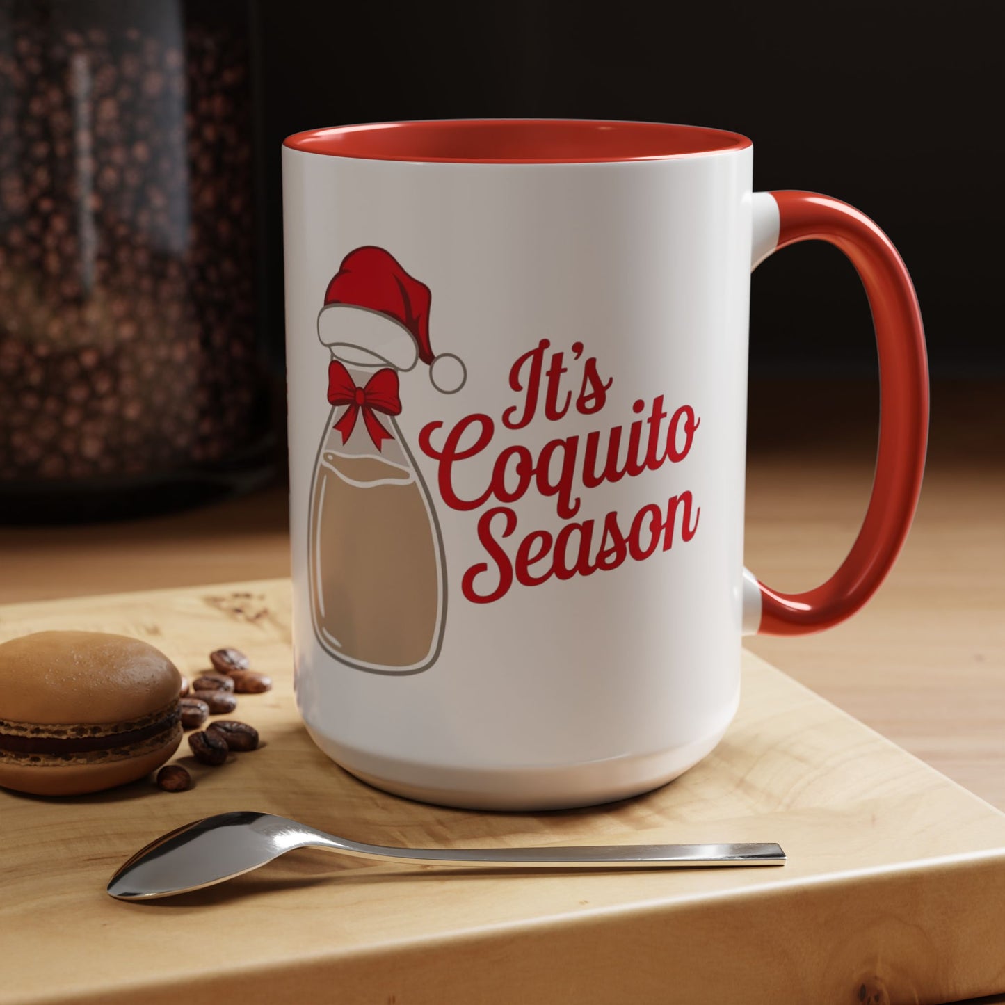 Herencia de Puerto Rico Mug Coquito Season Accent Mug Festive Holiday Coffee Cup