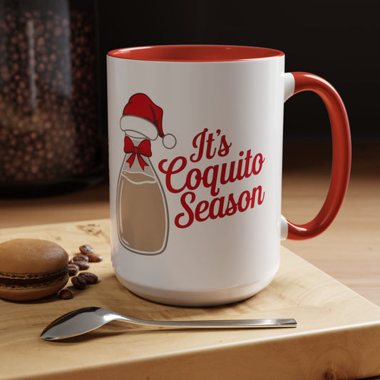 Herencia de Puerto Rico Mug Coquito Season Accent Mug Festive Holiday Coffee Cup