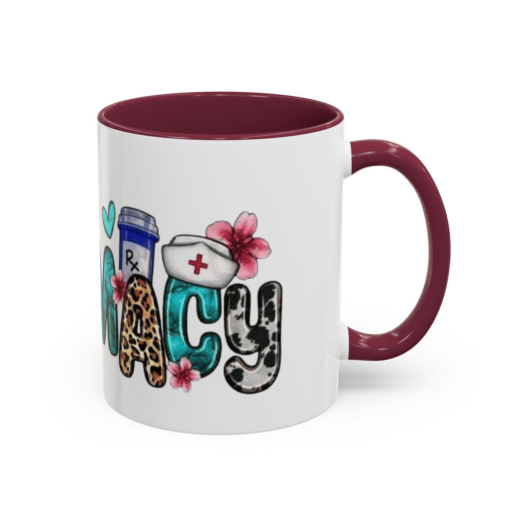 Pharmacy Nurse Coffee Mug — Cute Leopard & Teal Medical Design (11oz/15oz)Christmas mug for all healthcare heroes