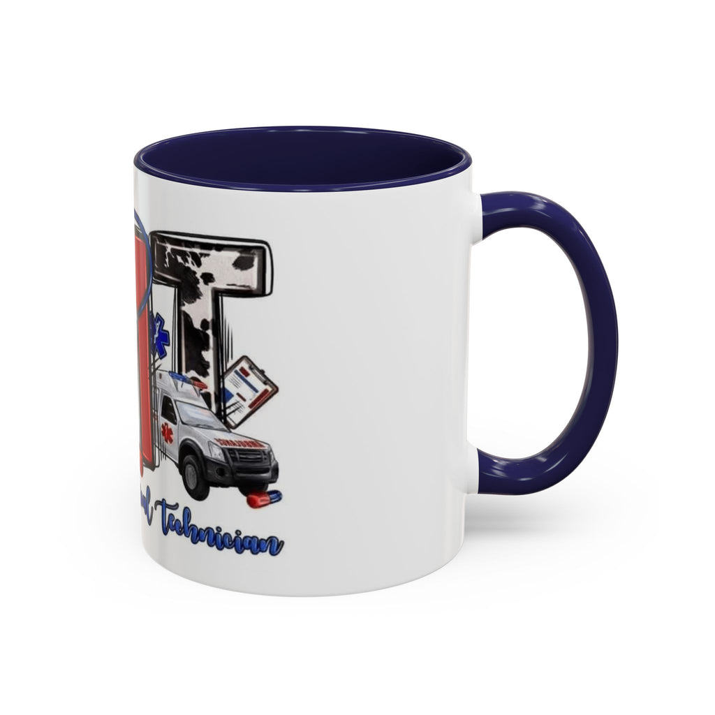 EMT Coffee Mug — Emergency Medical Technician Ambulance Stethoscope Design (11/15oz) Medical Christmas Mug