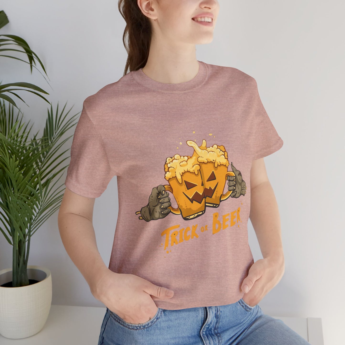 Halloween Beer Tee, Ghostly Fun Shirt, Unisex Graphic T-Shirt, Trick or Treat Apparel, Spooky Celebration Top