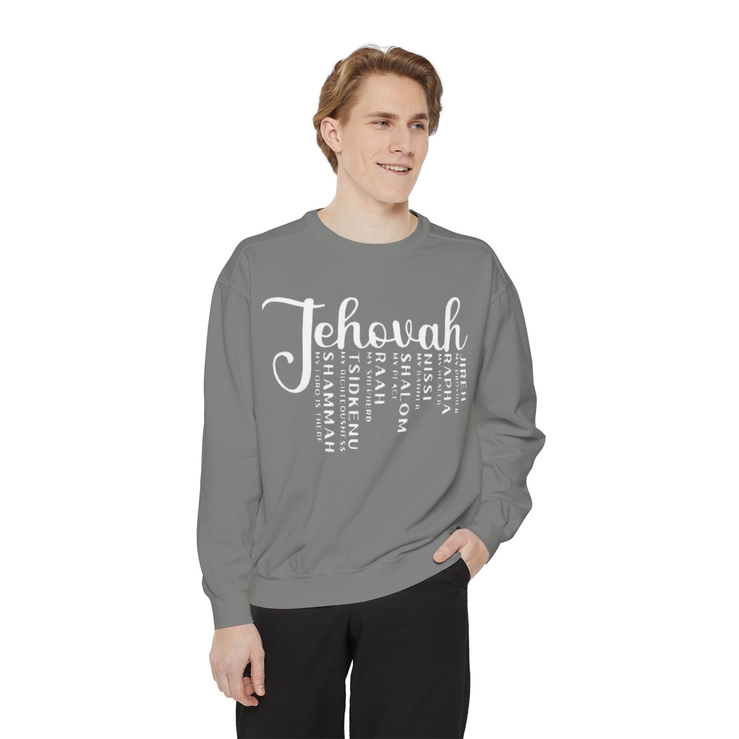 Jehovah Names Sweatshirt  Christian Faith Scriptural Names Pullover