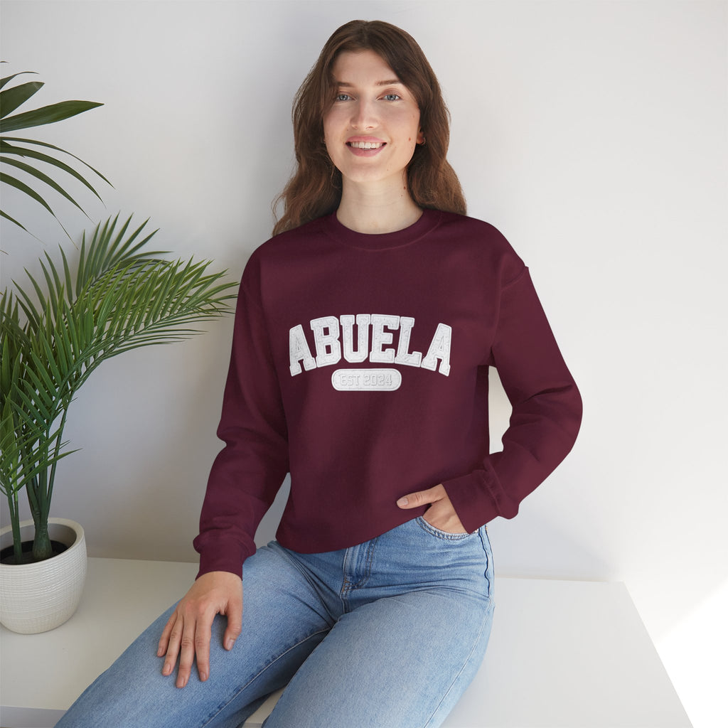 Abuela Varsity Crewneck Sweatshirt Cozy Grandma Gift Minimal Everyday Family Love Apparel