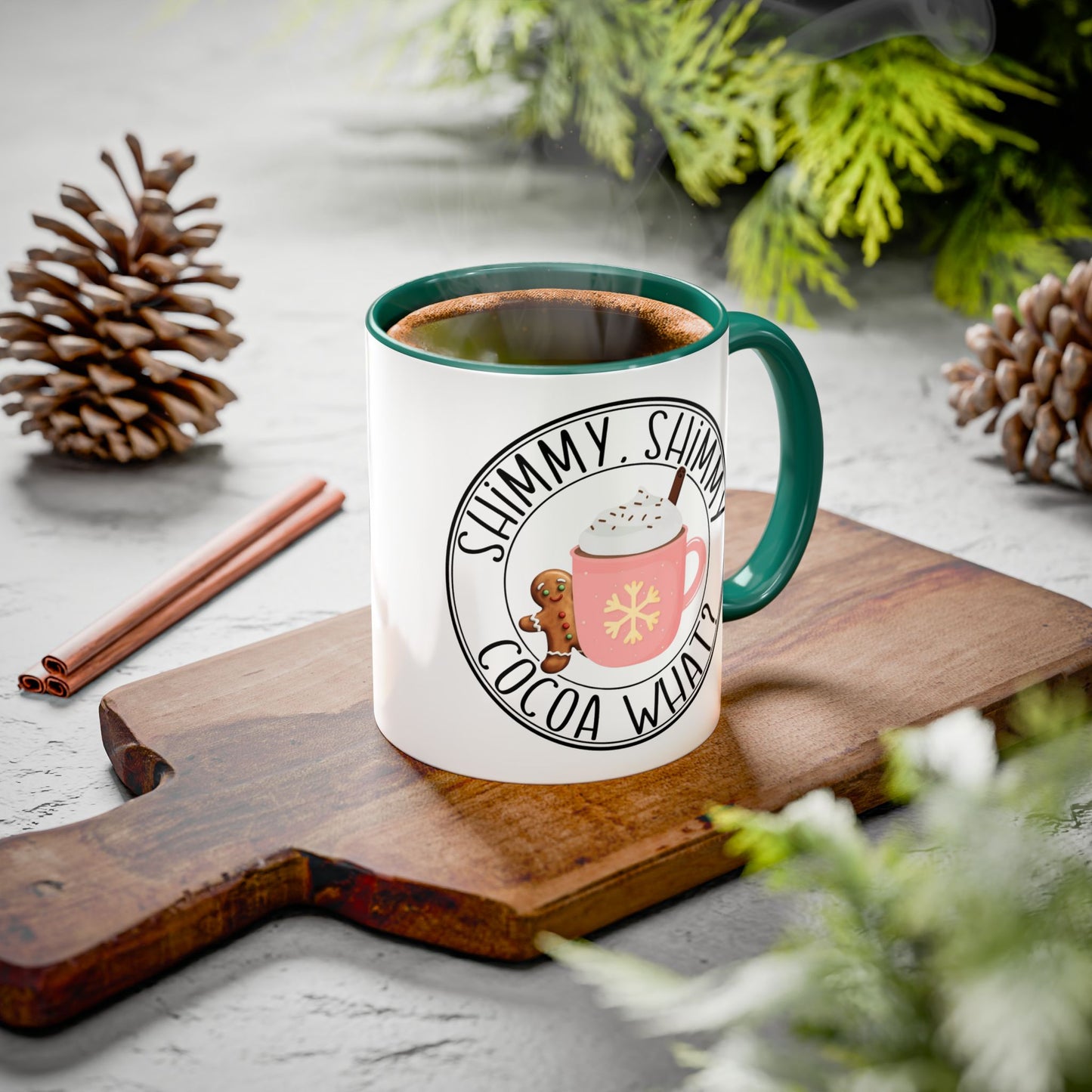 Cute Cocoa Mugs with Gingerbread Design Perfect for Winter Holiday CheerBeverage Cup Christmas Design