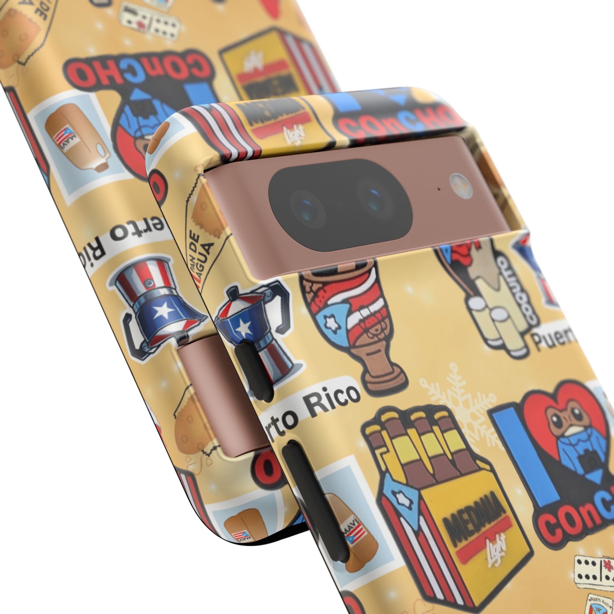 Puerto Rico Sticker Collage Tough Case  ‘I  Concho’ Pattern Phone Case