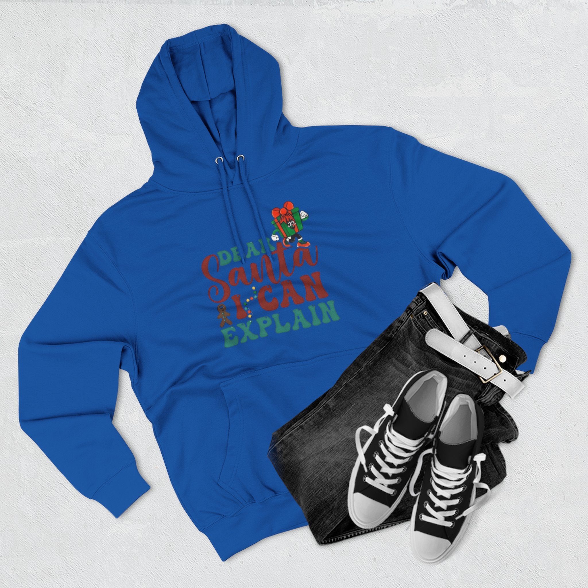 Christmas Hoodie “Dear Santa I Can Explain” Funny Holiday Pullover Christmas T-Shirts and Sweatshirts Collection